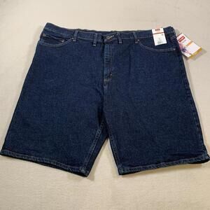 Wrangler Five Star Premium Denim Shorts‎ Mens 46 Blue Dark Wash 10" Inseam NEW